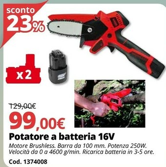 Brico Io Potatore A Batteria 16V offerta
