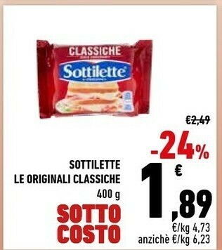Conad Sottilette Le Originali Classiche offerta