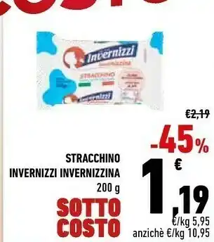 Conad Invernizzi Invernizzina Stracchino 100% Latte Italiano 200 G(ml) offerta