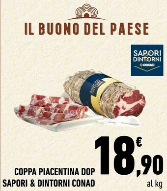 Conad Sapori&dintorni Conad Coppa Piacentina Dop offerta