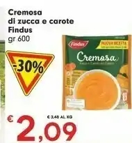 Despar Findus Cremosa Carota Gialla E Pastinaca 600 G(ml) offerta