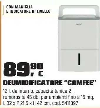 OBI Comfeè DEUMIDIFICATORE “COMFEE” offerta