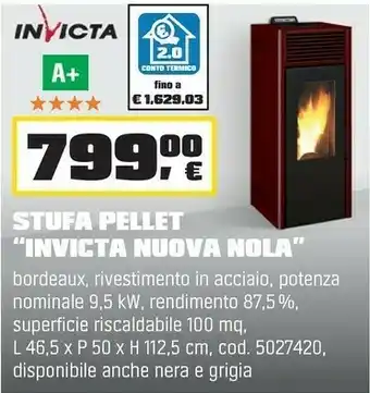 OBI Invicta STUFA PELLET “INVICTA NUOVA NOLA” offerta