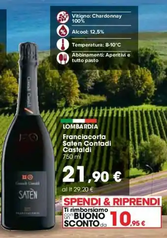Carrefour Franciacorta Saten Contadi Castaldi 750ml offerta