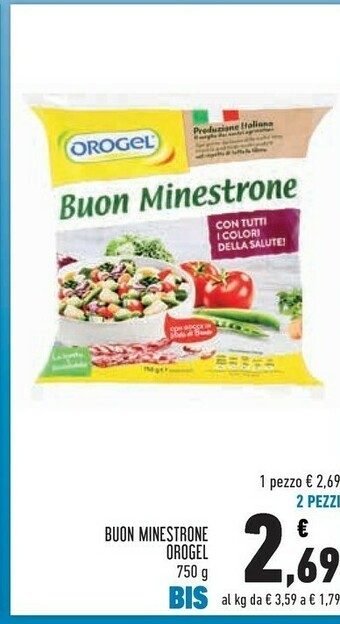 Conad Orogel Buon Minestrone I Vegetali offerta