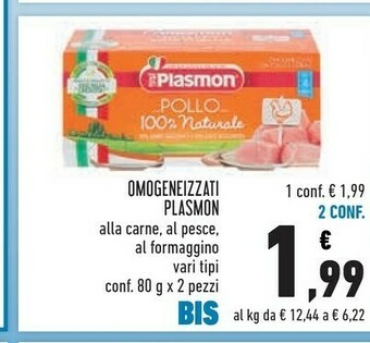 Conad Plasmon Omogeneizzati Alla Carne offerta