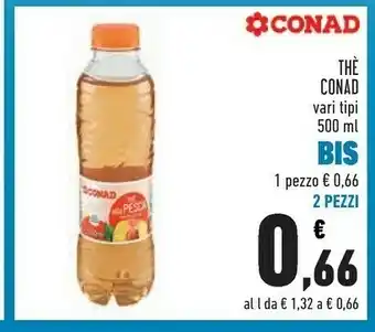 Conad Conad - Thè Alla Pesca 500 G(ml) offerta