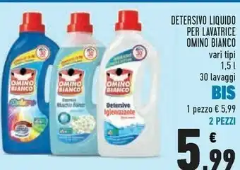 Conad Omino Bianco Détersivo Liquido Per Lavatrice Igienizzante offerta