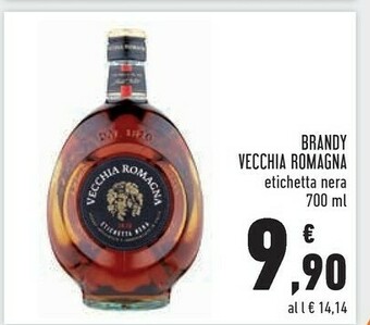 Conad Vecchia romagna Brandy Etichetta Nera offerta
