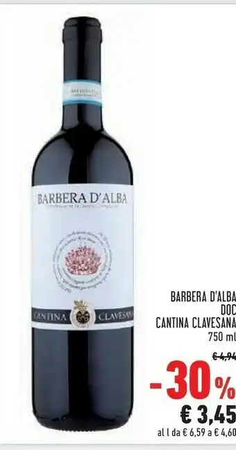 Conad Cantina Clavesana Barbera D'alba Doc 750 Ml offerta