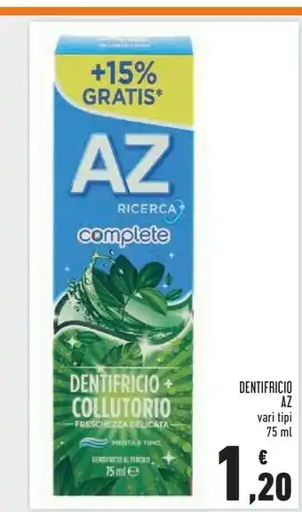 Conad Az Dentifircio 75 Ml offerta