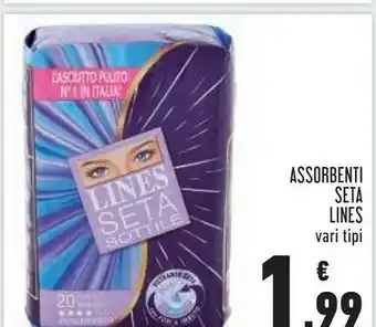 Conad Lines Seta Ultra Con Ali Salviettine Detergenti 11 Pezzo(i) offerta