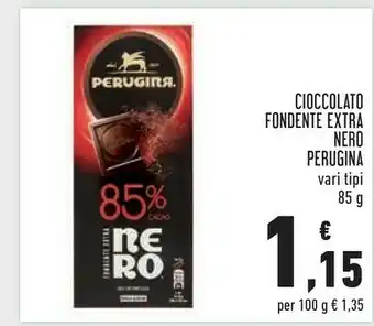 Conad Perugina 85% Cacao Fondente Extra Nero 85 G(ml) offerta