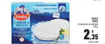 Conad Findus 2 Burger Di Merluzzo Con Prezzemolo E Limone 170 G(ml) offerta