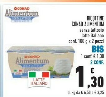 Conad Conad - Ricottine Alimentum Conad 200 G(ml) offerta