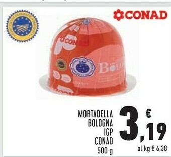 Conad Conad - Mortadella Bologna IGP 500 G(ml) offerta