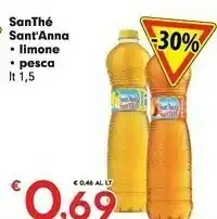 Despar Sant'anna SanThé Al Limone 1500 G(ml) offerta
