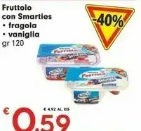 Despar Nestlè Fruttolo Yogurt Alla Fragola & Smarties 120 G(ml) offerta