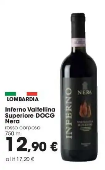 Carrefour Nera Inferno Valtellina Superiore DOCG 750ml offerta