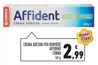 Conad Superstore Conad Crema Adesiva Per Dentiere Affident offerta