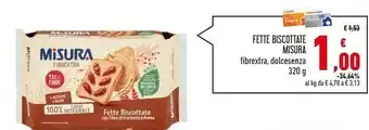 Conad Superstore Misura Fibrextra Fette Biscottate Integrali 320 G(ml) offerta
