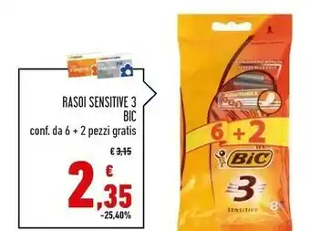 Conad Superstore Bic Rasoi Sensitive 3 offerta