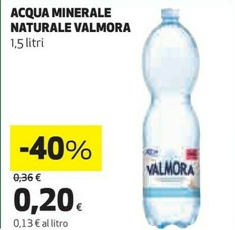 Coop Valmora Acqua Minerale Naturale Frizzante offerta