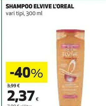 Coop L'oreal Paris Shampoo Elvive offerta