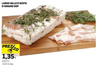 Coop Lardo Valle D'aosta D'arnard DOP offerta