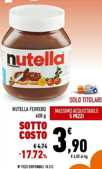 Conad Ferrero Crema Al Cioccolato offerta