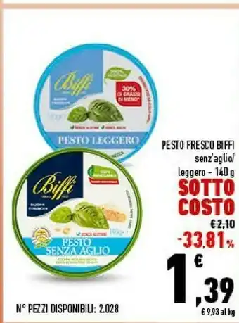 Conad Biffi Pesto Leggero 140 G(ml) offerta