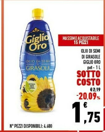 Conad Giglio oro Olio Di Semi Di Girasole offerta