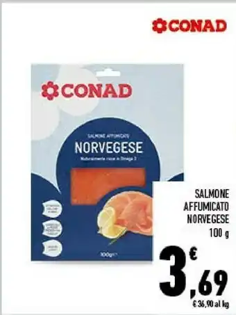 Conad City Conad - Salmone Affumicato Norvegese 100 G(ml) offerta