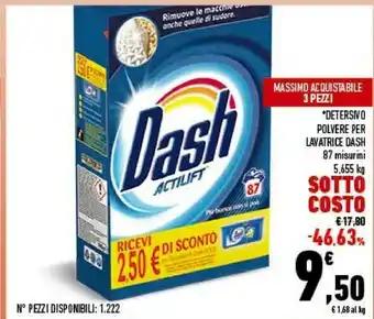 Conad City Dash Detersivo Polvere Per Lavatrice offerta
