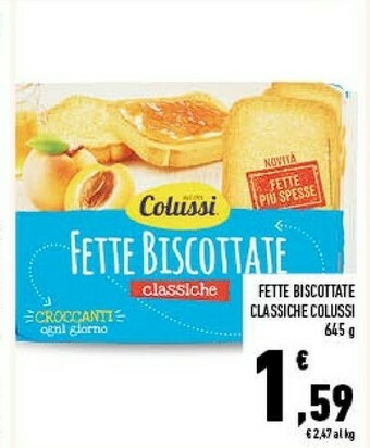 Conad Colussi Fette Biscottate Classiche 645 G(ml) offerta