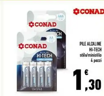 Conad Conad Pile Alcaline Hi-tech Stilo/ Ministilo offerta