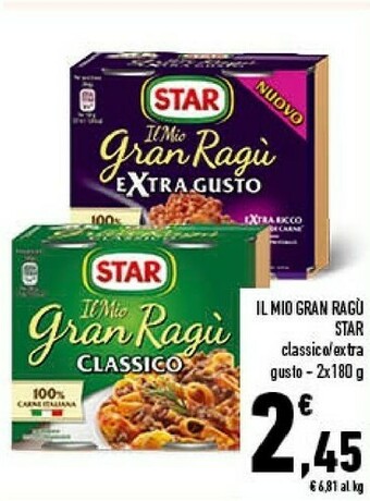 Conad Star Il Mio Gran Ragù Classico 360 G(ml) offerta