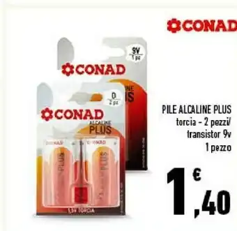 Conad City Conad Pile Alcaline Plus Torcia/ Transistor offerta