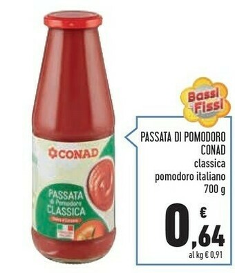 Conad Conad - Passata Classica 700 G(ml) offerta