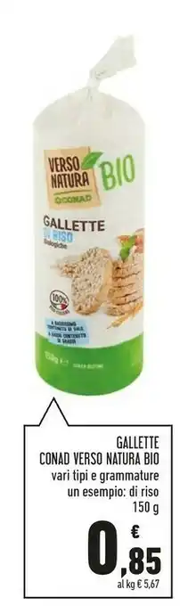 Conad Conad - Gallette Di Riso Verso Natura Bio 150 G(ml) offerta