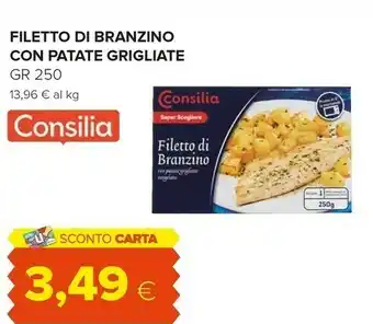 Oasi Consilia Filetto Di Branzino Con Patate Grigliate offerta