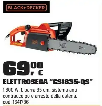 OBI Black & Decker ELETTROSEGA “CS1835-QS” offerta