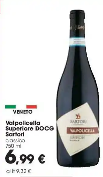 Carrefour Sartori Valpolicella Superiore DOCG 750ml offerta