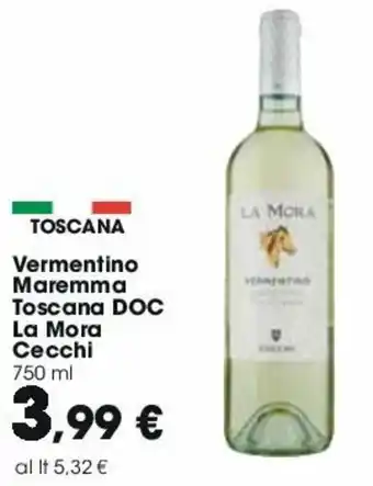 Carrefour La Mora Cecchi Vermentino Maremma Toscana DOC 750ml offerta