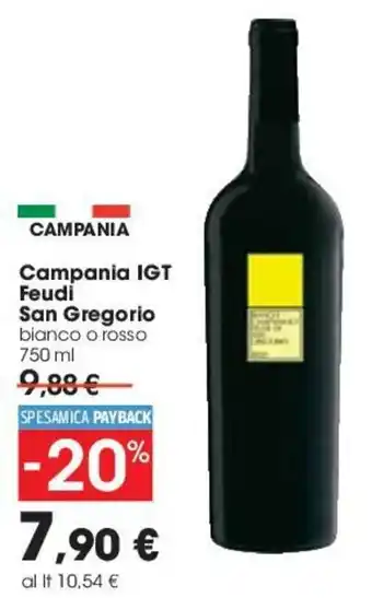 Carrefour San Gregorio Campania IGT Feudi 750ml offerta