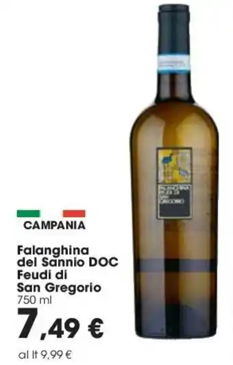 Carrefour San Gregorio Feudi di Falanghina del Sannio DOC 750ml offerta