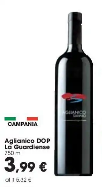 Carrefour La Guardiense Aglianico DOP 750ml offerta