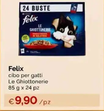 Prodet Felix cibo per gatti Le Ghiottonerie 85 g x 24 pz offerta