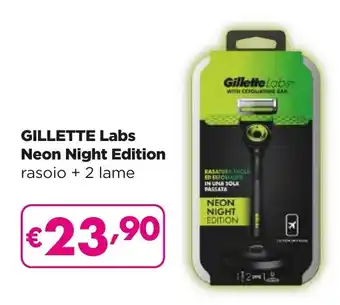 La Saponeria GILLETTE Labs Neon Night Edition rasoio + 2 lame offerta