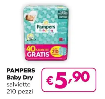 La Saponeria PAMPERS Baby Dry salviette 210 pezzi offerta